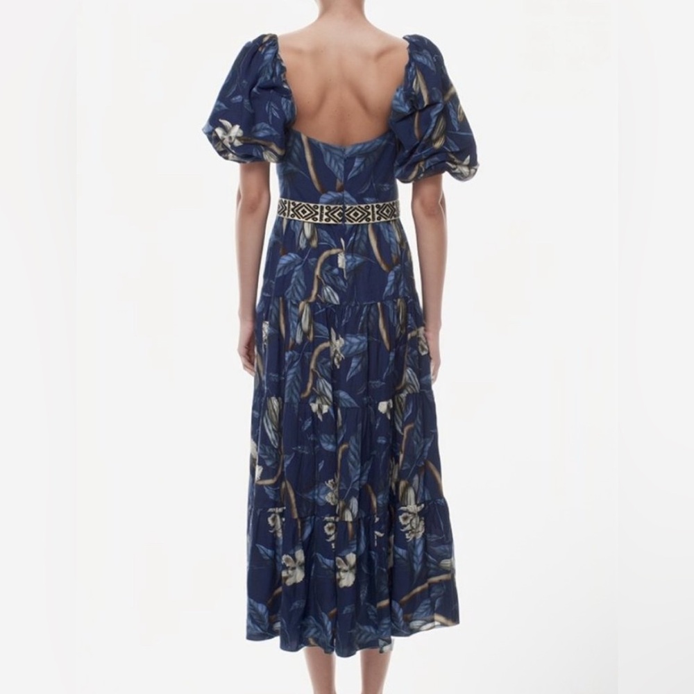 $1350 New Johanna Ortiz Botanical Heritage Long Floral Crepe Dress - Picture 13 of 15